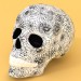3d Skull gift with floral pattern model buy - render