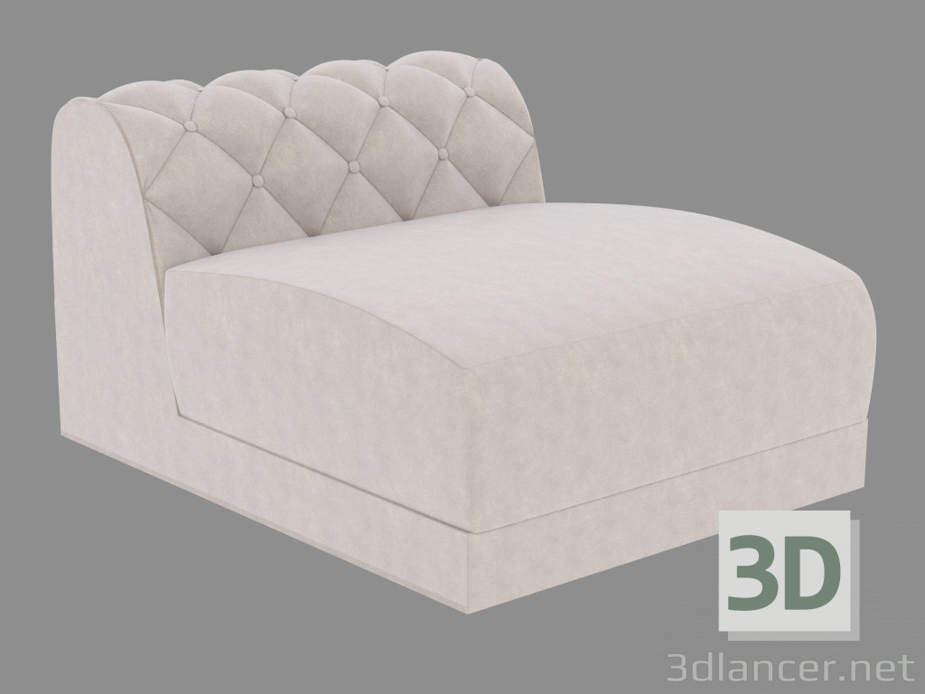 3D Modell Modulares Sofa Leder MILTON (Abschnitt) - Vorschau