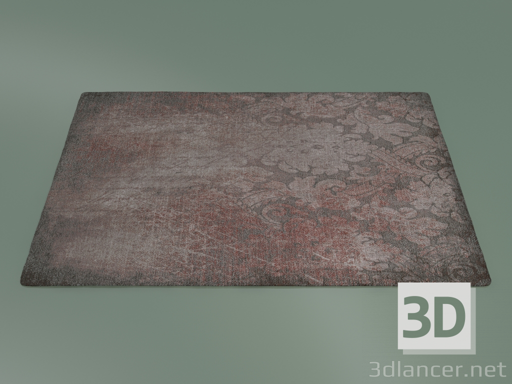 3D Modell Teppich Drappo (S101, Aubergine) - Vorschau