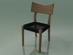 Cadeira (21, Tecido Preto, Noz Americana Lacada Natural)