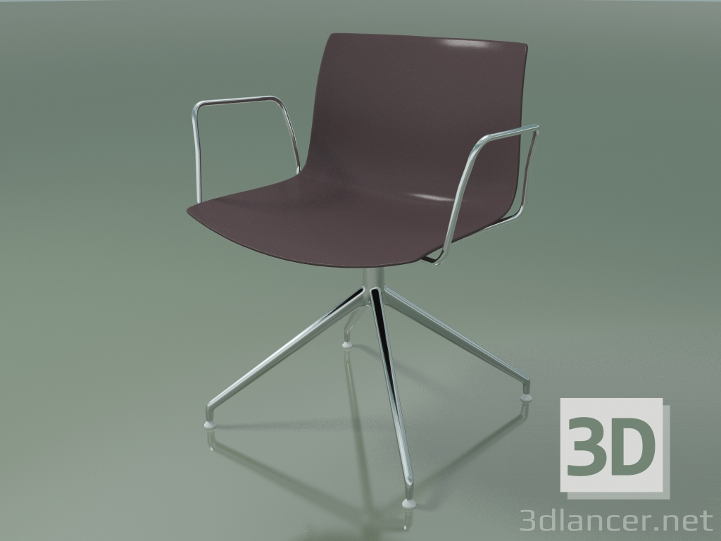 modèle 3D Chaise 2054 (pivotante, avec accoudoirs, LU1, polypropylène PO00404) - preview