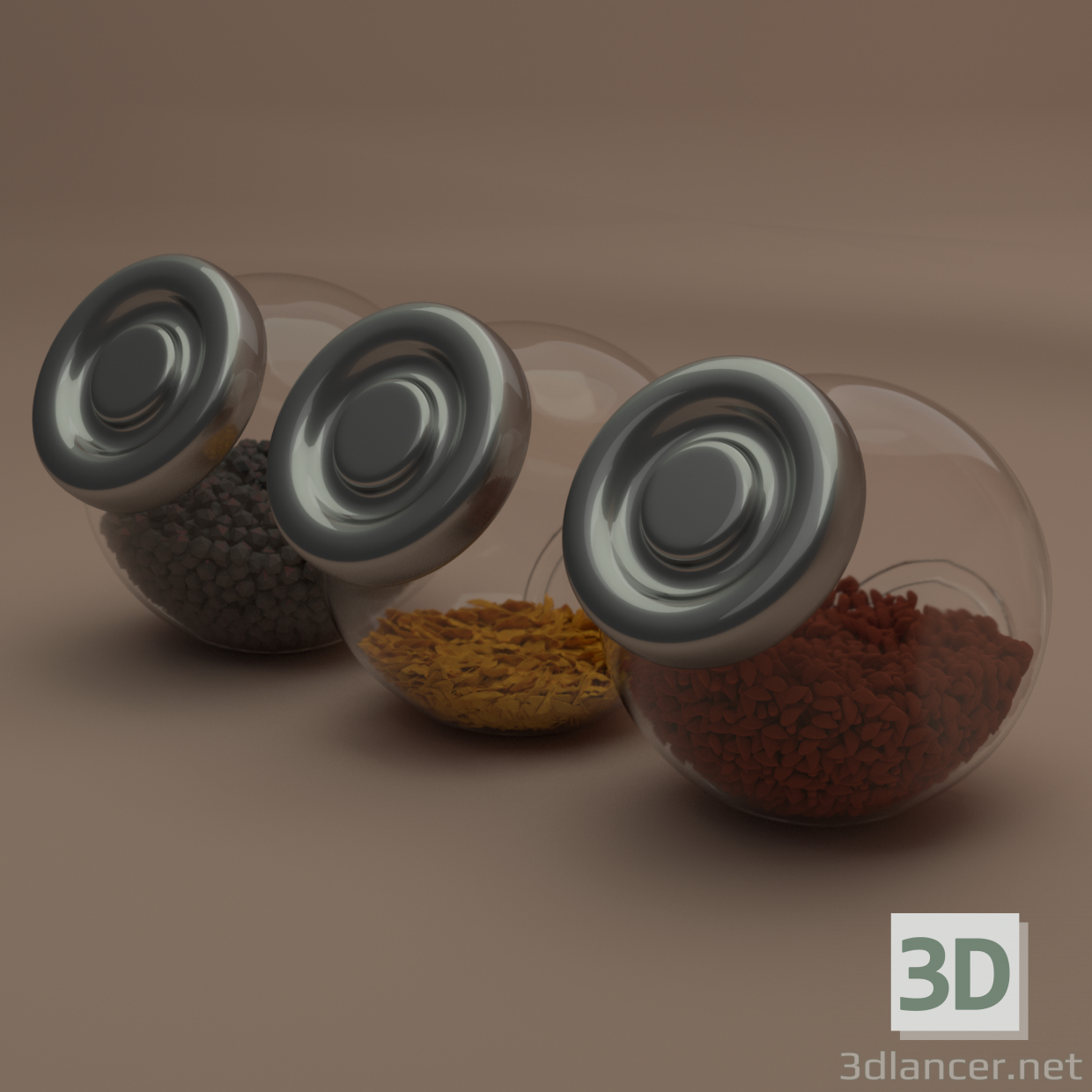 modèle 3D de Pots à épices raitan ikea acheter - rendu