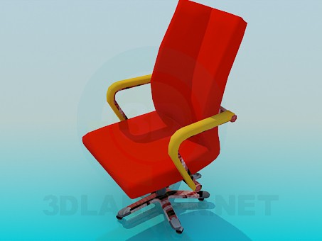3d model Armchair on wheels - preview 3d model Armchair on wheels - preview