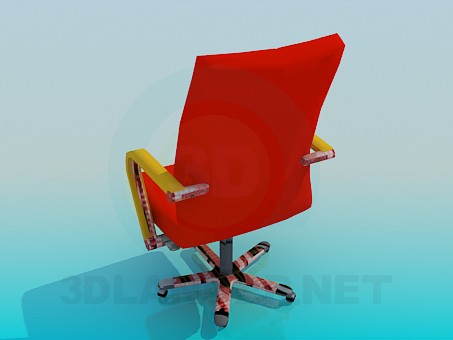 3d model Armchair on wheels - preview 3d model Armchair on wheels - preview