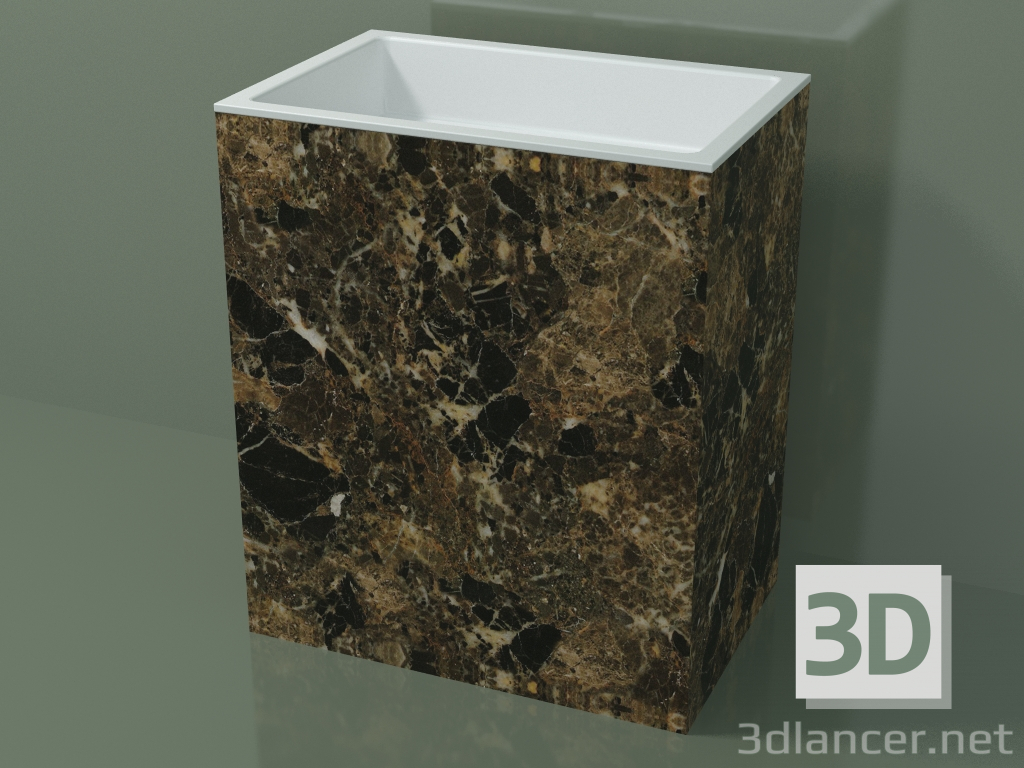 3d model Freestanding washbasin (03R146301, Emperador M06, L 72, P 48, H 85 cm) - preview