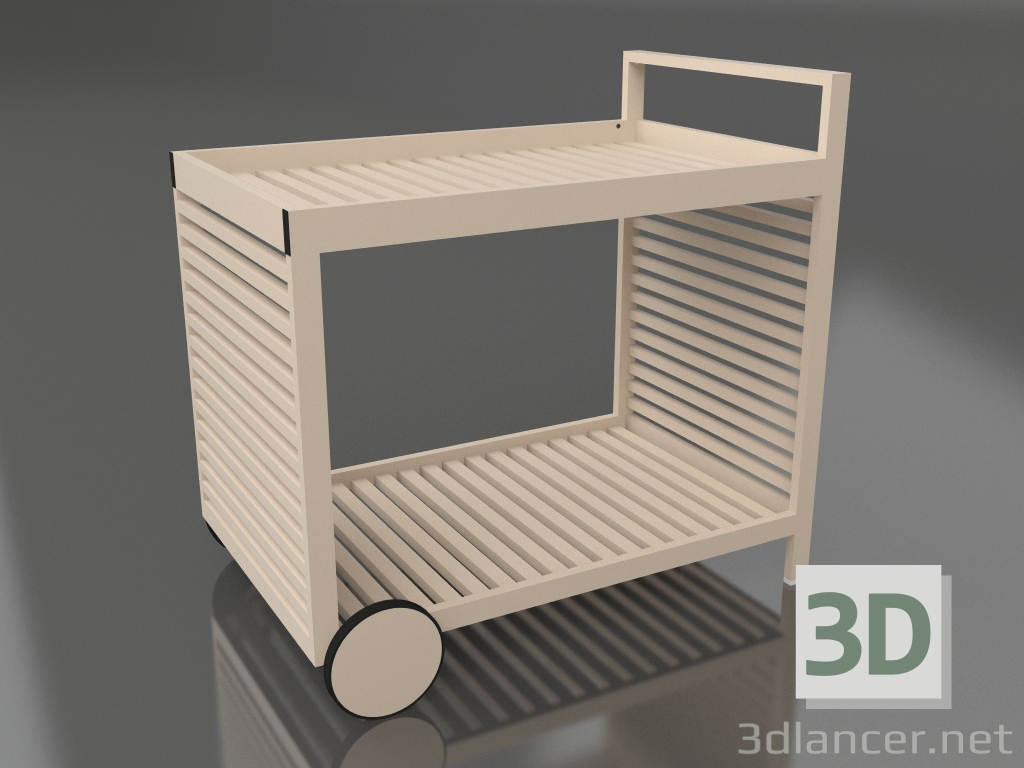 3D Modell Servierwagen (Sand) - Vorschau