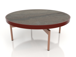 Round coffee table Ø90x36 (Wine red, DEKTON Radium)