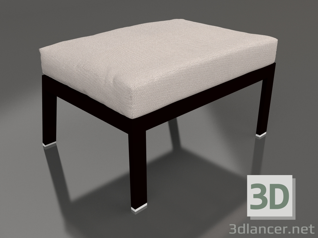 3 डी मॉडल कुर्सी के लिए पाउफ़ (काला) - पूर्वावलोकन