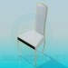 3D Modell Stuhl mit hoher Rückenlehne - Vorschau