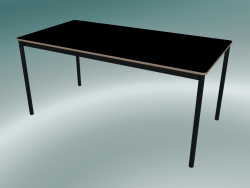 Tavolo rettangolare Base 160x80 cm (Nero, Compensato, Nero)