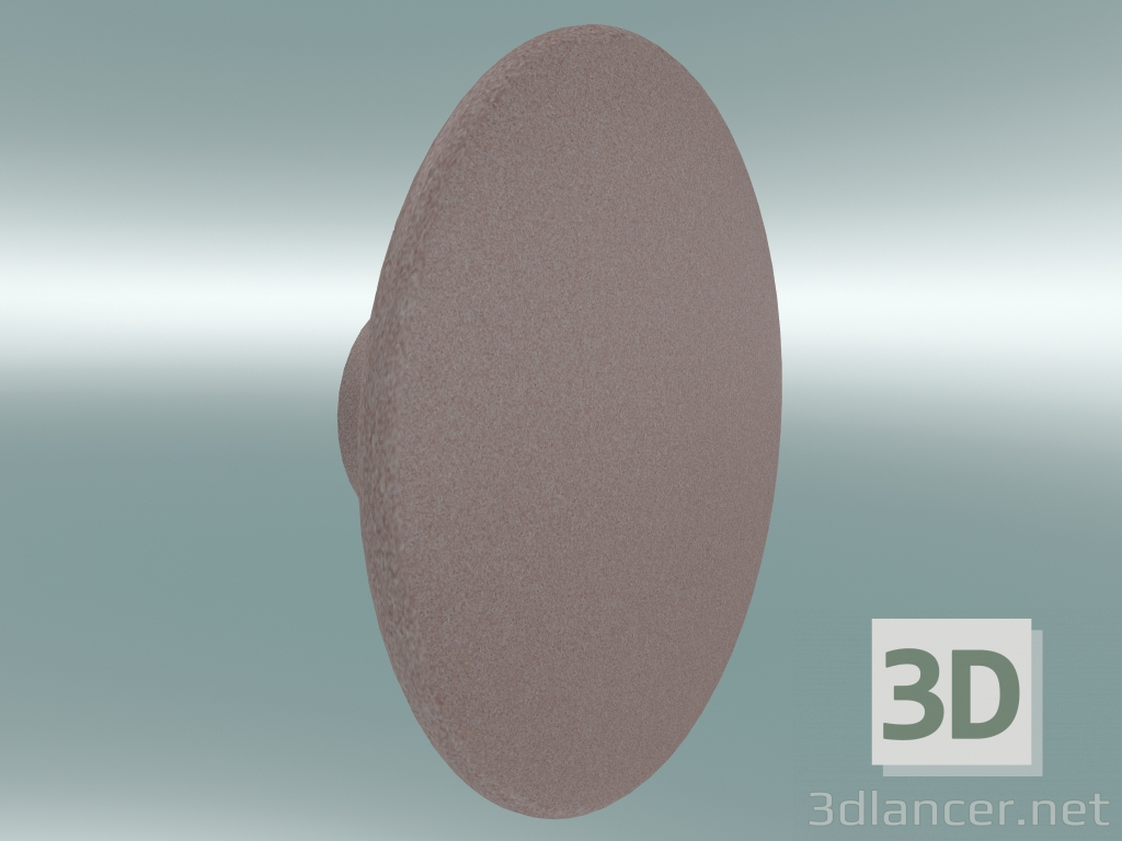 modello 3D Appendiabiti Dots Ceramic (Ø13 cm, Rose) - anteprima