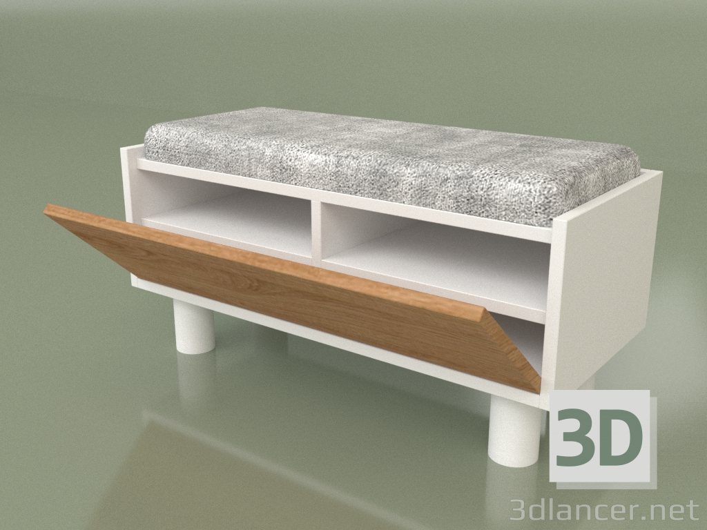3d model Shoe bench with cushion (30421) - preview
