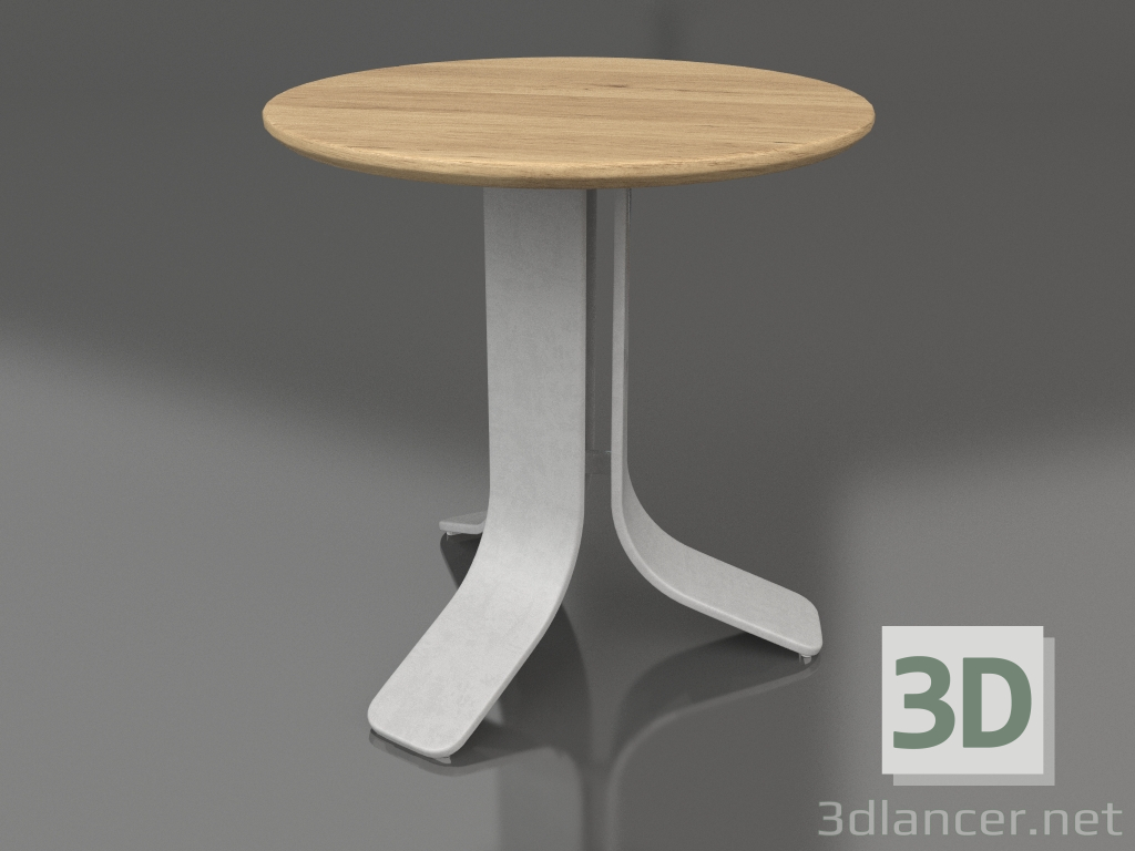 modello 3D Tavolino Ø50 (Grigio agata, Legno di iroko) - anteprima