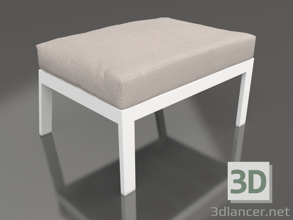 3 डी मॉडल कुर्सी के लिए पाउफ़ (सफ़ेद) - पूर्वावलोकन