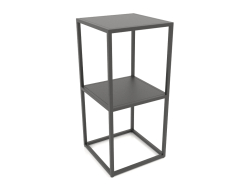 Rack de console quadrado (METAL, 40x40x86, 2 prateleiras)