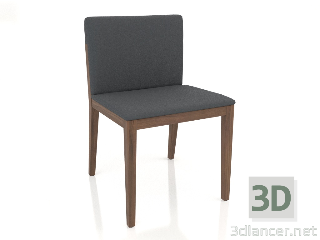 modèle 3D Chaise, placage noyer finition F, revêtement en similicuir (49,2 x 54,6 x 79 cm) - preview