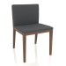 modèle 3D Chaise, placage noyer finition F, revêtement en similicuir (49,2 x 54,6 x 79 cm) - preview