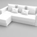 3D modeli Köşe kanepe egzotik - önizleme