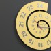 Modelo 3d Relógio de parede espiral - preview