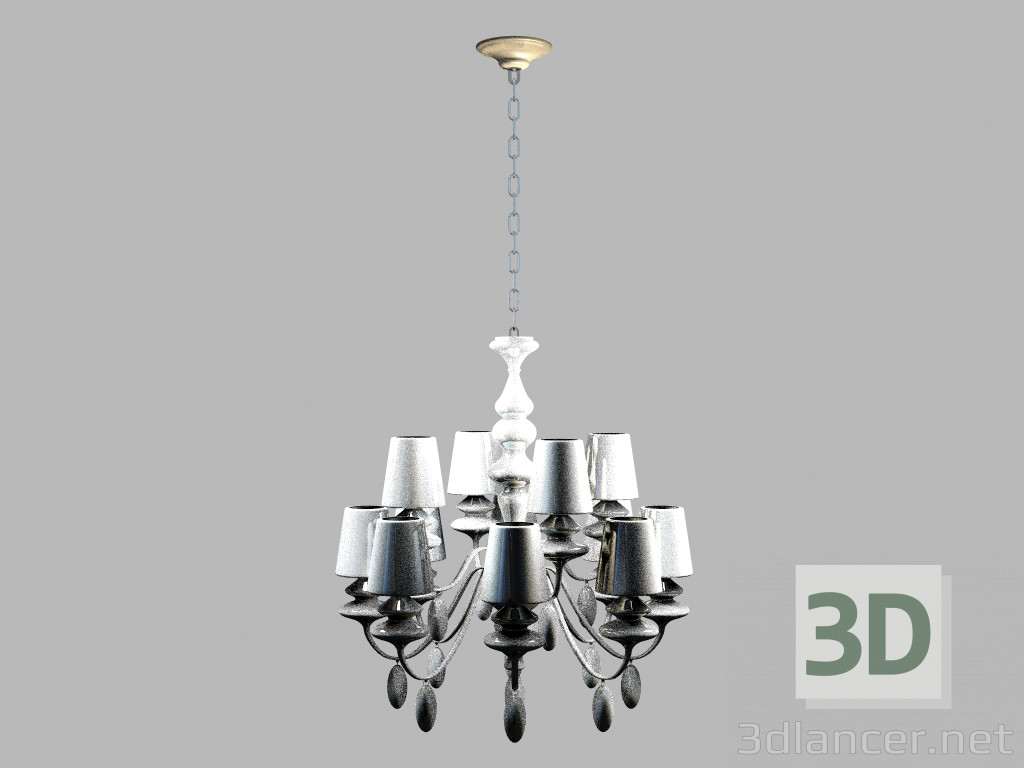 3d model Paradiso chandelier MDP100601-12A, 12 set, white - preview