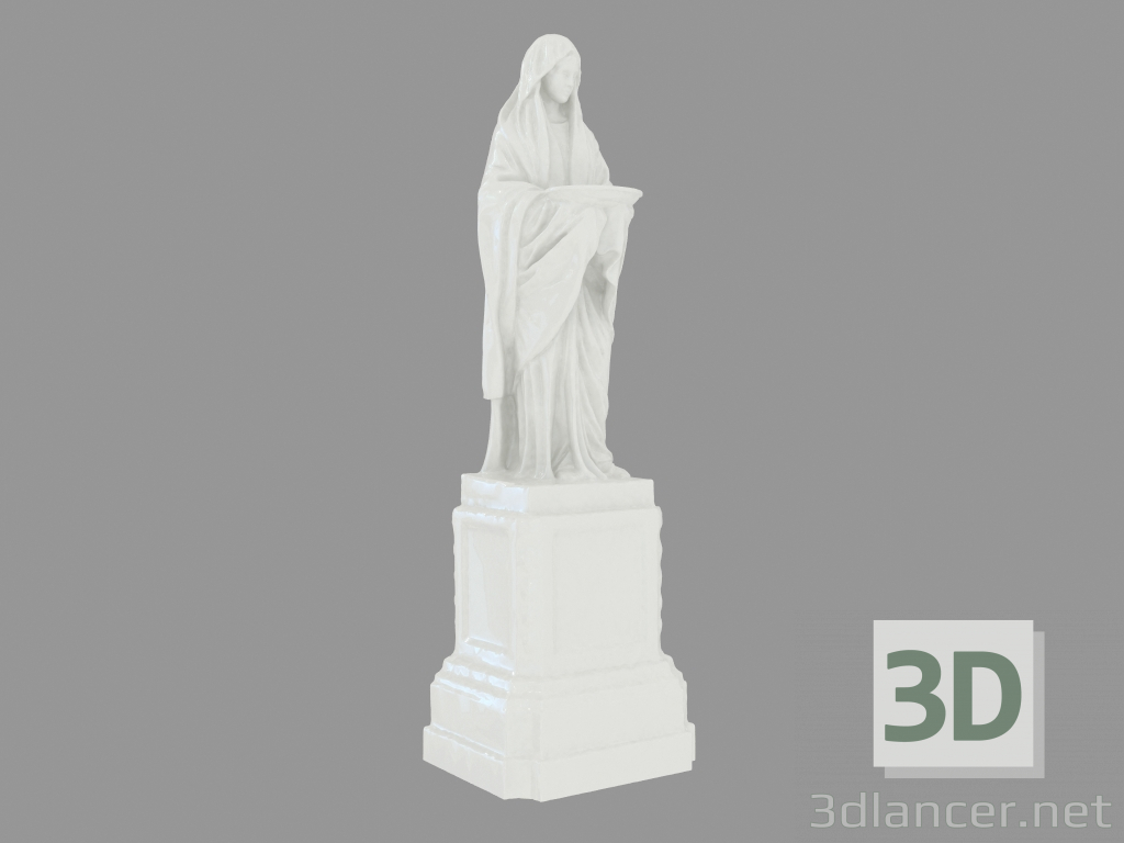 Modelo 3d Escultura em porcelana Vestale - preview