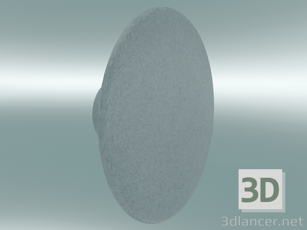 modèle 3D Patère en céramique à pois (Ø13 cm, bleu clair) - preview