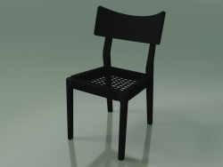 Stuhl (21, schwarz gewebt, schwarz lackiert)