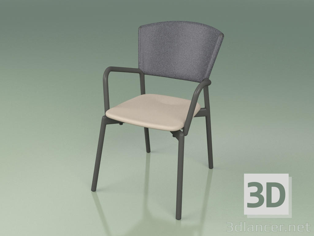 modello 3D Sedia 021 (Metallo Fumo, Grigio, Resina Poliuretanica Talpa) - anteprima