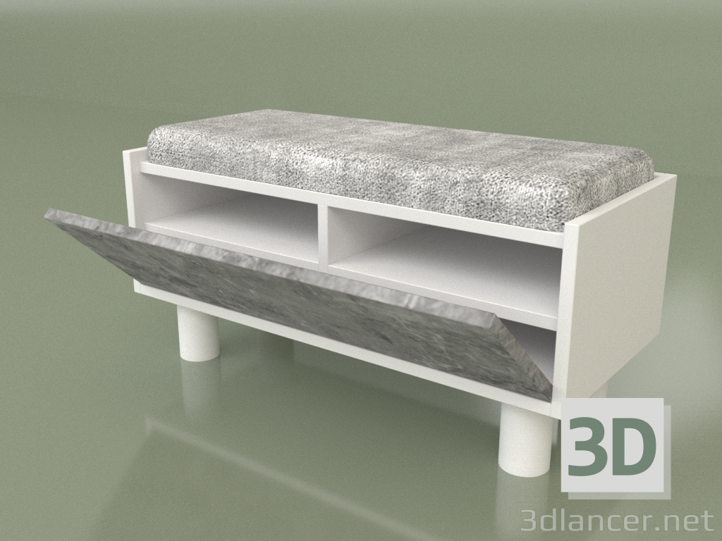 3D Modell Schuhbank mit Kissen (30422) - Vorschau
