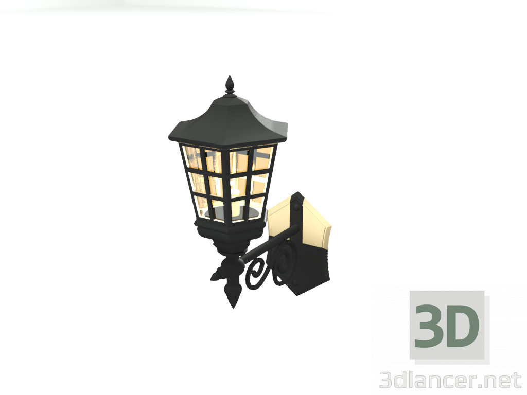 3d model street lamp - preview