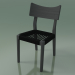 modèle 3D Chaise (21, tissé noir, laqué gris) - preview