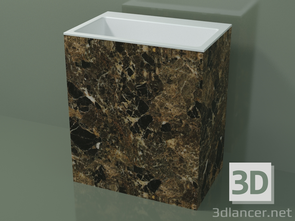 3d model Freestanding washbasin (03R146303, Emperador M06, L 72, P 48, H 85 cm) - preview