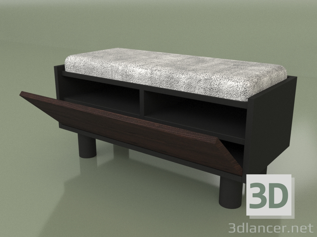 3D Modell Schuhbank mit Kissen (30423) - Vorschau