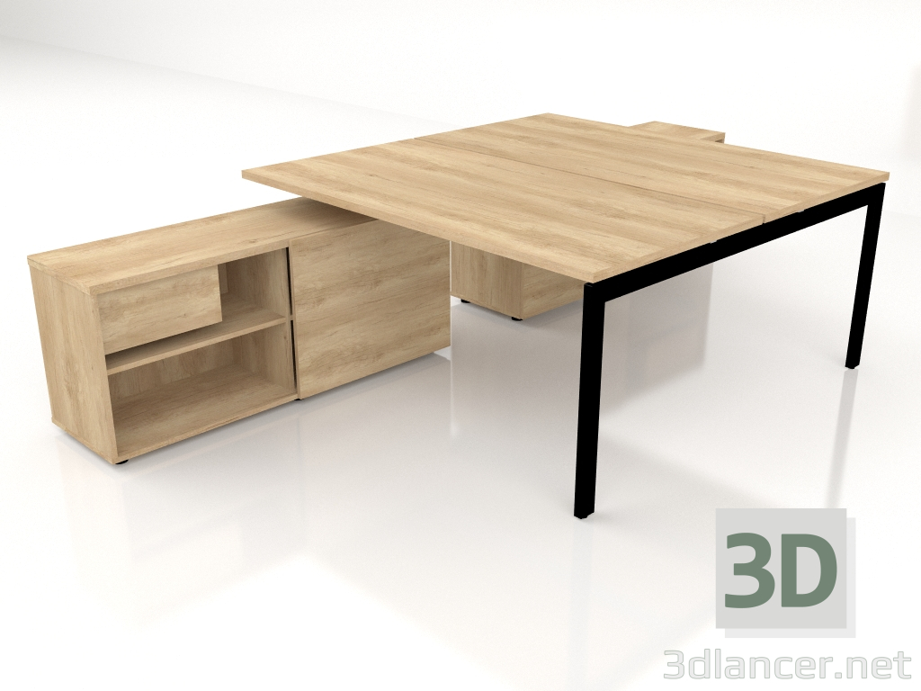 modello 3D Tavolo da lavoro Ogi U Bench BOUL40 (1600x3210) - anteprima