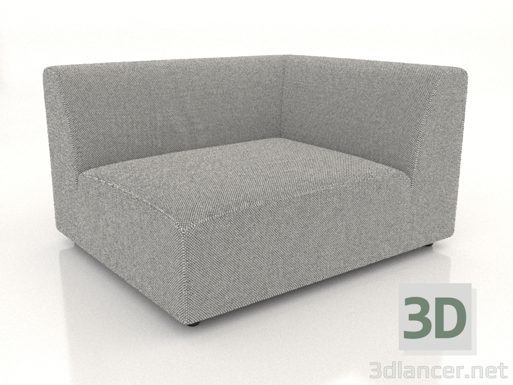 3D Modell Sofamodul Ecke (XL) asymmetrisch rechts - Vorschau