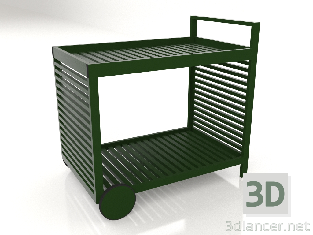 3D Modell Servierwagen (Flaschengrün) - Vorschau