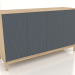 3D Modell TV-Ständer FARGO mit gefrästen Fronten 1600x500x950 mm (Schiefer, Eiche hell, Option 2) - Vorschau
