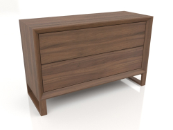 Cassettiera, finitura impiallacciata noce F (119x45x75 cm)