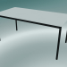 3d model Mesa rectangular Base 160x80 cm (Blanco, Negro) - vista previa