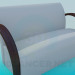 3d model Sofa with wooden armrests - preview