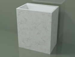 Freestanding washbasin (03R146303, Carrara M01, L 72, P 48, H 85 cm)
