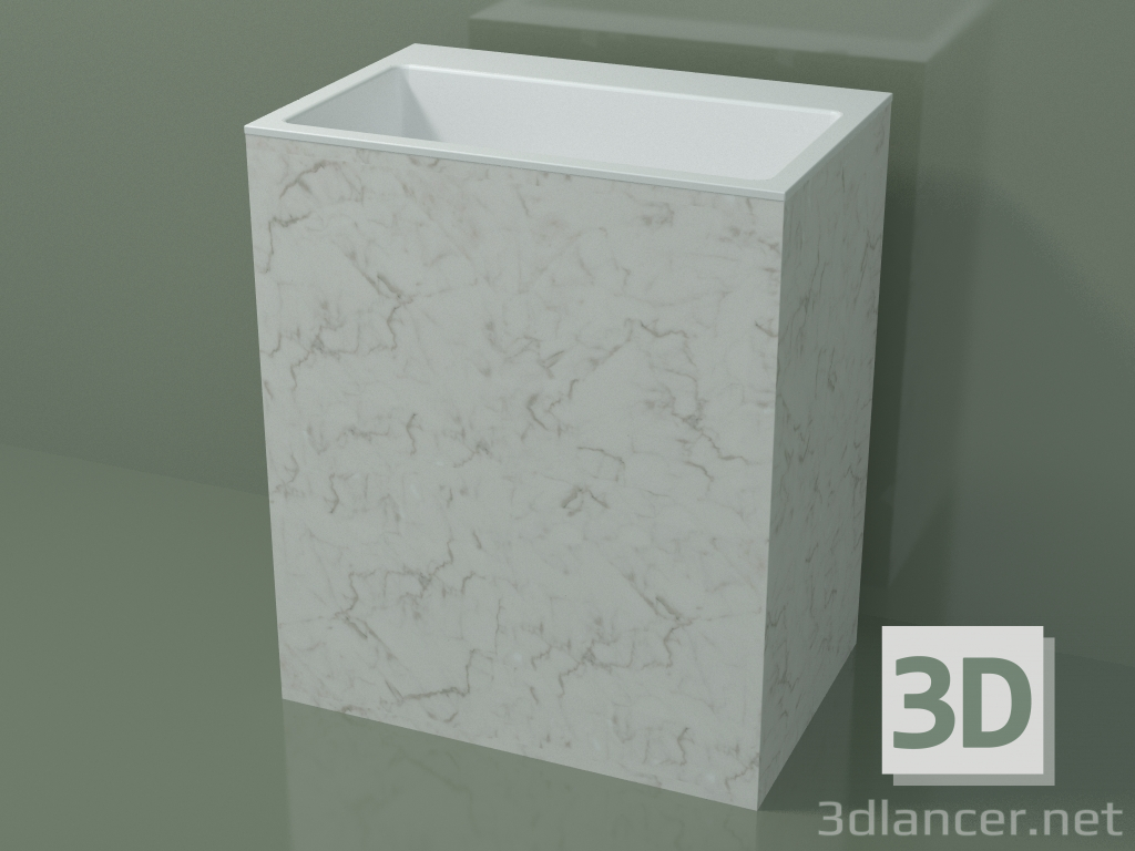 3d model Freestanding washbasin (03R146303, Carrara M01, L 72, P 48, H 85 cm) - preview