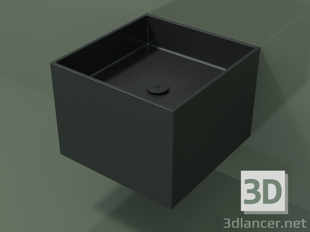 3D modeli Duvara monte lavabo (02UN22301, Deep Nocturne C38, L 48, P 50, H 36 cm) - önizleme
