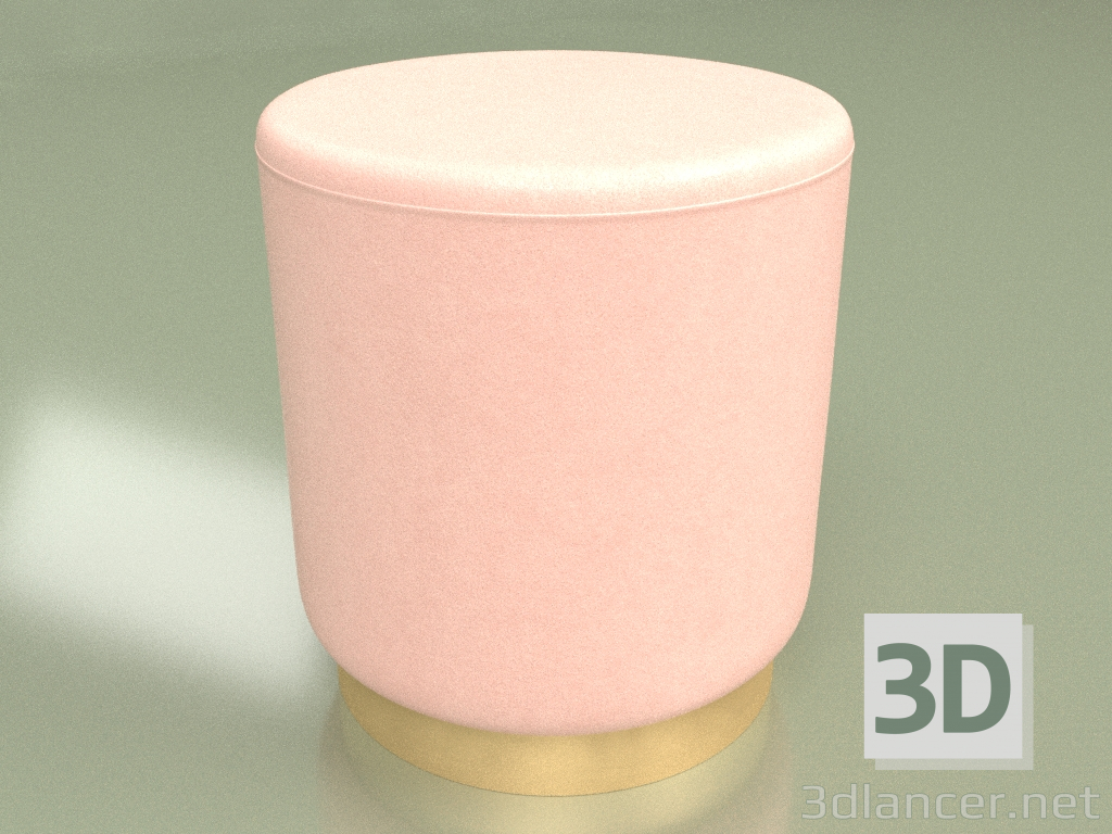 modello 3D Pouf Dior diametro 40 (rosa) - anteprima