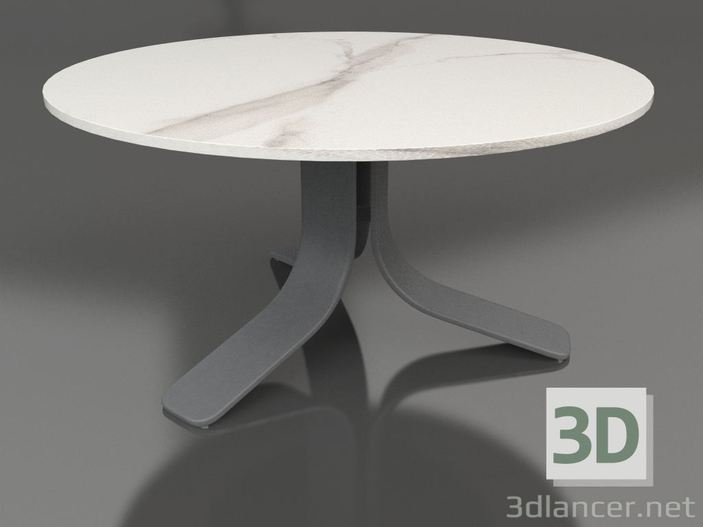 modello 3D Tavolino Ø80 (Antracite, DEKTON Aura) - anteprima