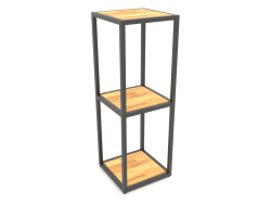 Support console carré (BOIS, 30x30x86, 3 étagères)