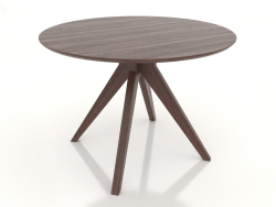Table à manger Ø 1000 mm (noyer foncé)