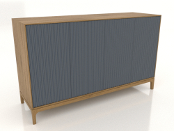 TV-Ständer FARGO mit gefrästen Fronten 1600x500x950 mm (Schiefer, Natureiche, Option 2)