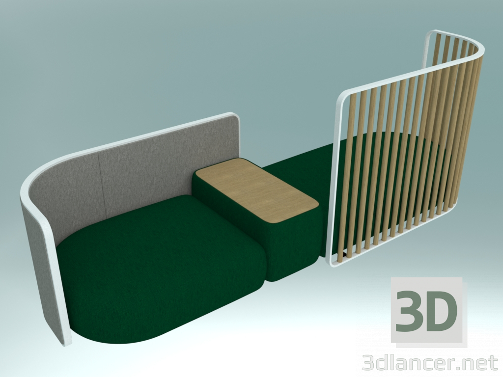 modello 3D Divano modulare PLUS Vis-à-vis - anteprima