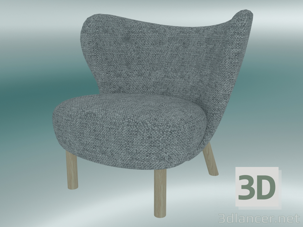 3D modeli Koltuk Küçük Petra (VB1, H 75cm, 83x79cm, Beyaz yağlı meşe) - önizleme